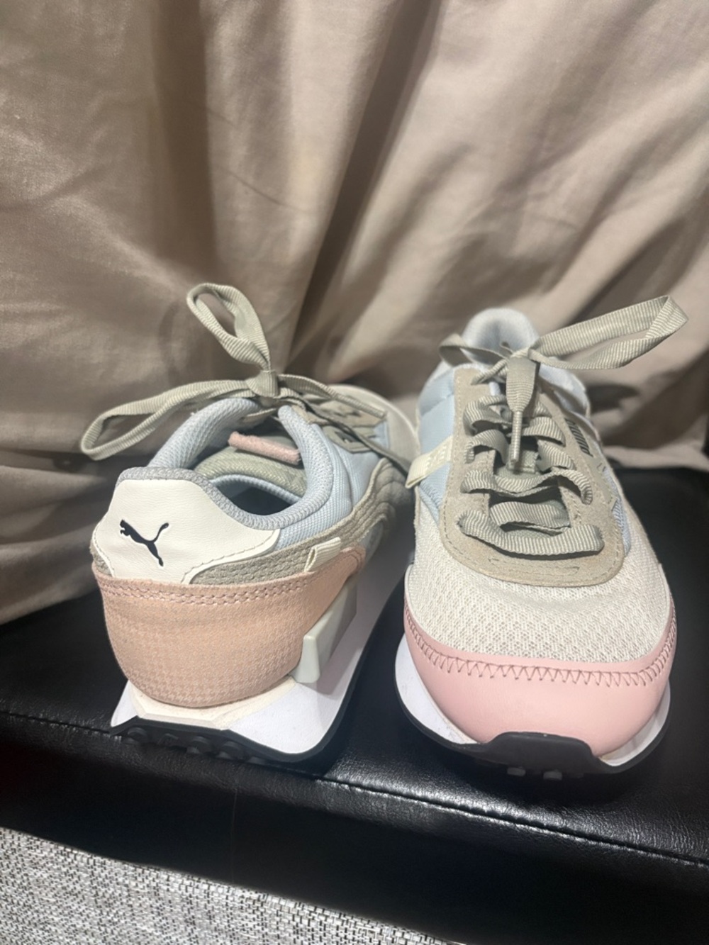 Puma Pink, Light Gray & White Women's Sneakers